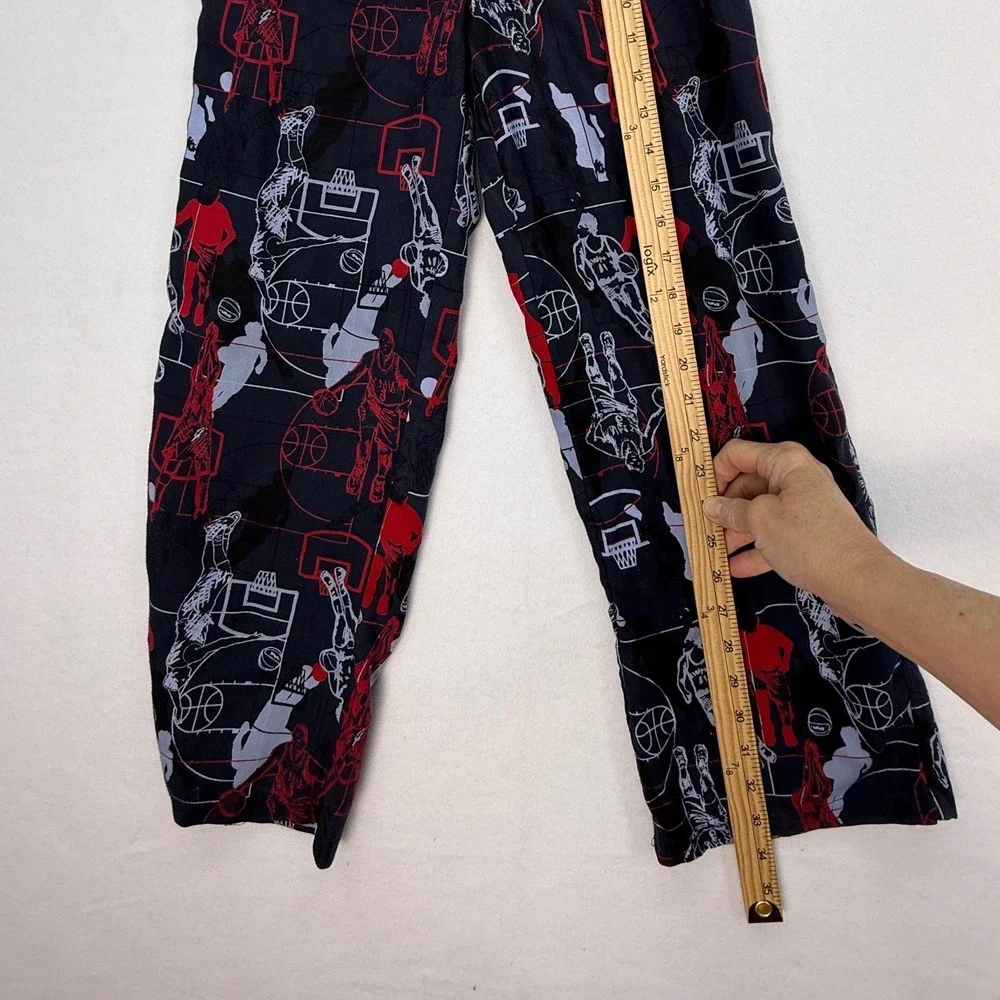 Old Navy Pajama Pants Kids Large Navy‎ Basketball Print Sleepwear Loungewear